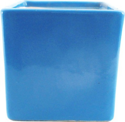 

RoyaL Indian Craft Plant Container(Ceramic, External Height - 11 cm), Blue