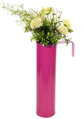 

Poppadum Art Hang On! Plant Container(Metal, External Height - 38.1 cm), Pink