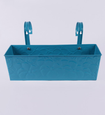 

Green Girgit Plant Container(Metal, External Height - 30 cm), Blue