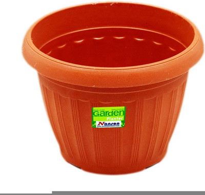 

Nanson UBL Plant Container(Plastic, External Height - 12 cm), Brown