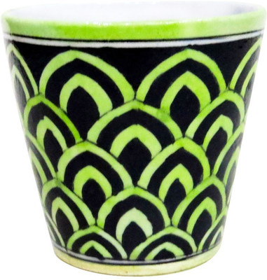 

Aurea Plant Container(Ceramic, External Height - 11 cm), Black