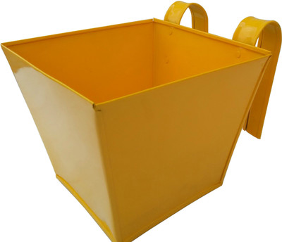 

Green Gardenia Garden Plant Container(Metal, External Height - 17 cm), Yellow
