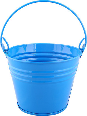 

Green Gardenia Garden Plant Container(Metal, External Height - 12 cm), Blue