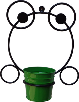 

Green Gardenia Garden Plant Container(Metal, External Height - 13 cm)