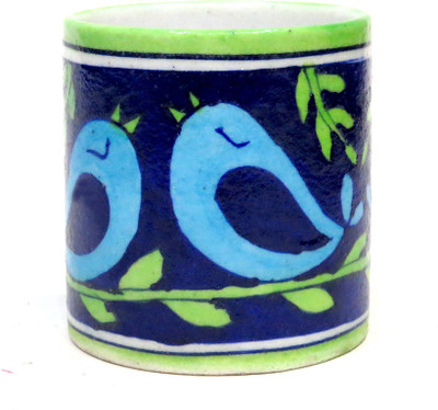 

Aurea Plant Container(Ceramic, External Height - 9 cm), Blue