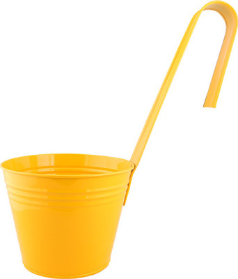 

Green Gardenia Garden Plant Container(Metal, External Height - 16 cm), Yellow