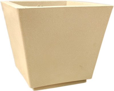 

yuccabe italia Plant Container(Plastic, External Height - 35 cm), Beige