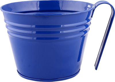 

Green Gardenia Garden Plant Container(Metal, External Height - 12 cm), Blue