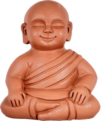 

TrustBasket Baby Buddha Garden Decor - Terracotta Handmade Plant Container(Terracotta, External Height - 22.86 cm), Brown