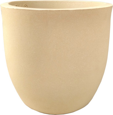

yuccabe italia Plant Container(Plastic, External Height - 30 cm), Beige