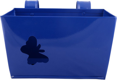 

Green Gardenia Garden Plant Container(Metal, External Height - 15 cm), Blue