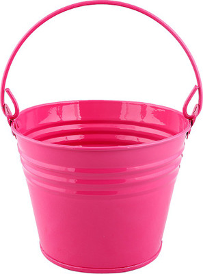 

Green Gardenia Garden Plant Container(Metal, External Height - 12 cm), Pink