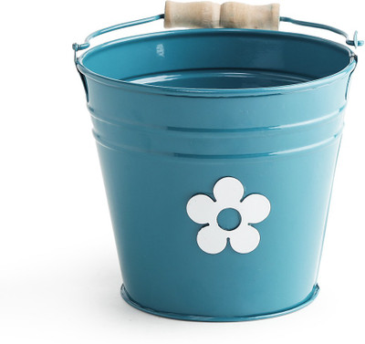 

Color Palatte Plant Container(Metal, External Height - 12 cm), Blue