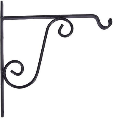 

Minerva Naturals Wall hanging L Bracket-Wrought Iron (3Cm X 27Cm X 27Cm),Black Plant Container(Metal, External Height - 12 cm)