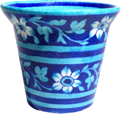 

Aurea Plant Container(Ceramic, External Height - 12 cm), Blue