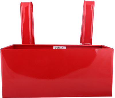 

Green Gardenia Garden Plant Container(Metal, External Height - 15 cm), Red