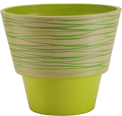 

AGRILABH HOME & KITCHEN GARDEN Plant Container(Plastic, External Height - 34.7 cm), Yellow