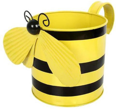 

TrustBasket (INP)Bee Planter-yellow Plant Container(Metal, External Height - Planter 1 - 17.78 cm)