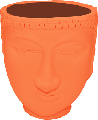 

Ecoraasta Plant Container(Terracotta, External Height - Planter 1 -18 cm cm), Orange