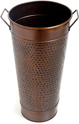 

Store Indya Plant Container(Metal, External Height - 38.1 cm), Brown