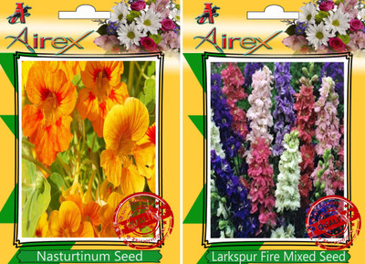 

Airex Nasturtium Mixed, Larkspur Fire Mixed Seed(15 per packet)