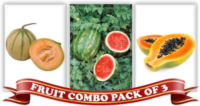 

Real Seed Fruit Combo Pack - Musk Melon, Water Melon and Honey Dew Dwarf Papaya F1 Hybrid Seeds Seed(3 per packet)