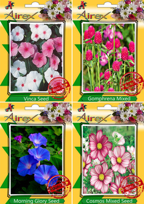

Airex Vinca,Gomphrena Mixed,Morning Glory and Cosmos Mixed Seed(15 per packet)
