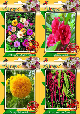 Airex Portulaca Mixed, Balsam, Sungold, Amaranthus Seed(15 per packet)