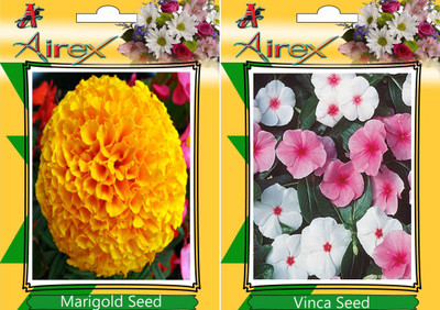 Airex Marigold, Vinca Seed(15 per packet)