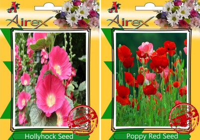 

Airex Hollyhock, Poppy Red Seed(25 per packet)