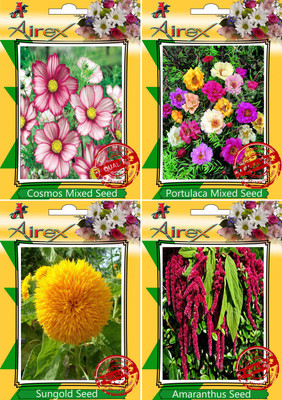 Airex Cosmos Mixed,Portulaca Mixed,Sungold and Amaranthus Seed(15 per packet)