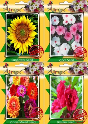 Airex Sunflower,Vinca,Zinnia Mixed and Balsam Seed(20 per packet)