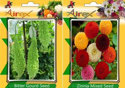 Airex Bitter Gourd and Zinnia Mixed Seed(15 per packet)