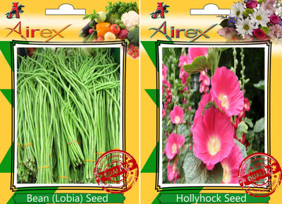 Airex Bean (Lobia), Hollyhock Seed(15 per packet)