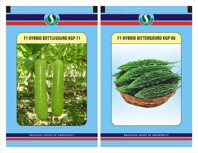 

Sungro Seeds Limited Sungro Hybrid Bottlegourd and Bittergourd Seeds Combo Pack Seed(15 Per Packet)