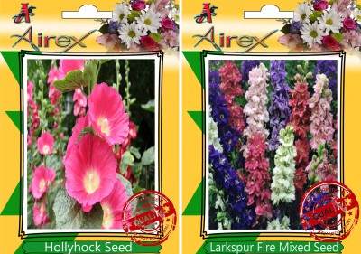 

Airex Hollyhock, Larkspur Fire Mixed Seed(15 per packet)