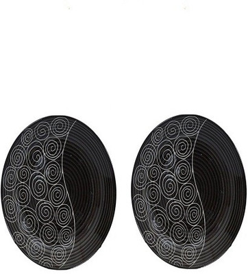 

Sunshine Dinner Dish Handmade with Doodle Pattern in Black Colour by Sunshine … Plate Set(2 Units)
