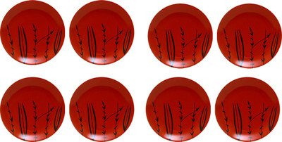 

Caffeine Red Bamboo Plate(Pack of 8)