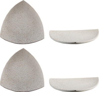 

Caffeine Cream Matte Plate(Pack of 4)