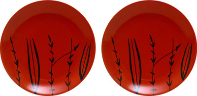 

Caffeine Red Bamboo Plate(Pack of 2)