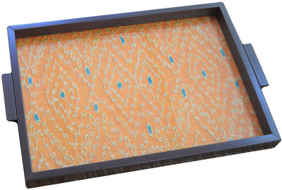 Craftghar Patola-Orange Tray at flipkart