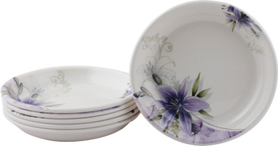 

White Gold Elegant Purple Plate(Pack of 6)