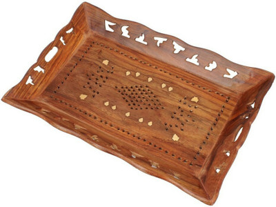 

HANDICRAFT Sheesham Wood Rectangular Tray Tray
