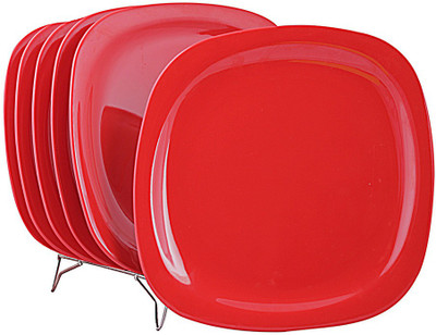 White Gold Red Plate(6 Units)