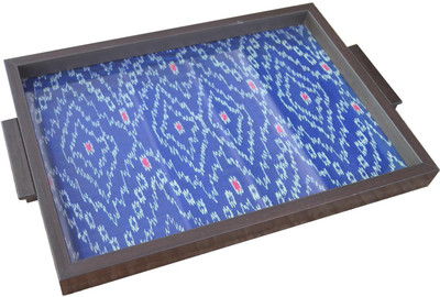 Craftghar Patola-Blue Tray at flipkart