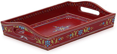 

Kaushalam Small Painted: Red Tray