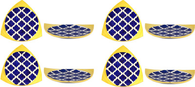

Caffeine Blue Mehrab Jaal Plate(Pack of 8)
