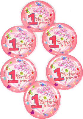 

Funcart Sweet At One Princess Theme 7 Plate(Pack of 6)