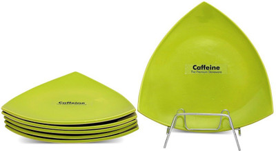 

Caffeine Handmade Glazed Triangle Plate Set(Pack of 6)