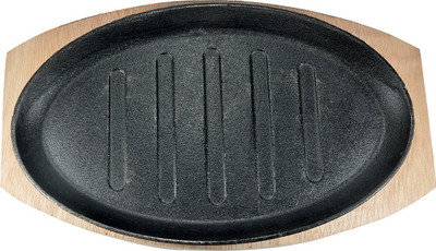 

White Gold Sizzler Oval Plate(Pack of 2)
